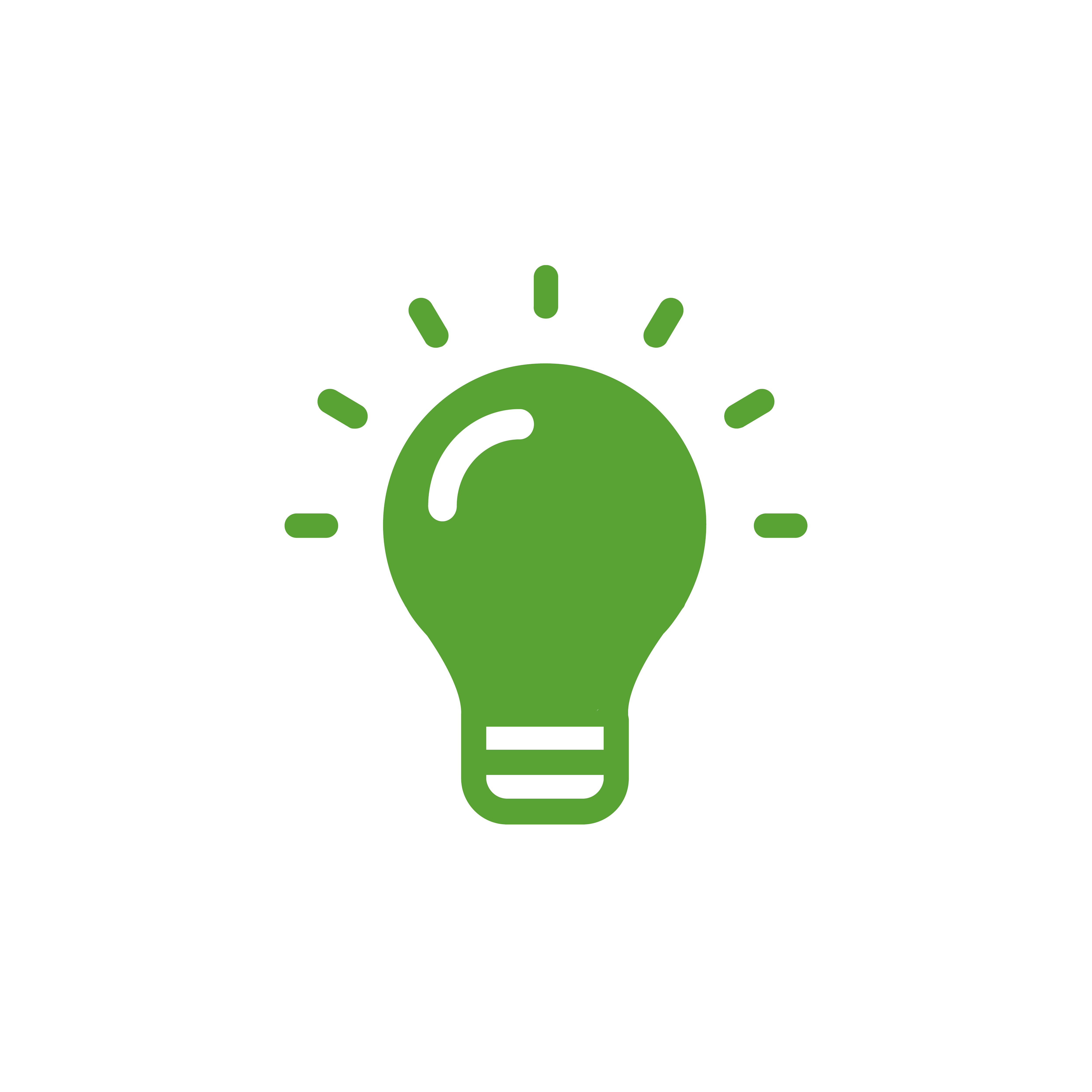 Icon Design Grüne Glühbirne als Icon für Design