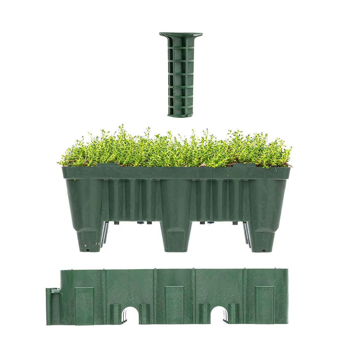 Komponenten ECOgreen System Darstellung der einzelnen ECOgreen System Komponenten in der Seitansicht