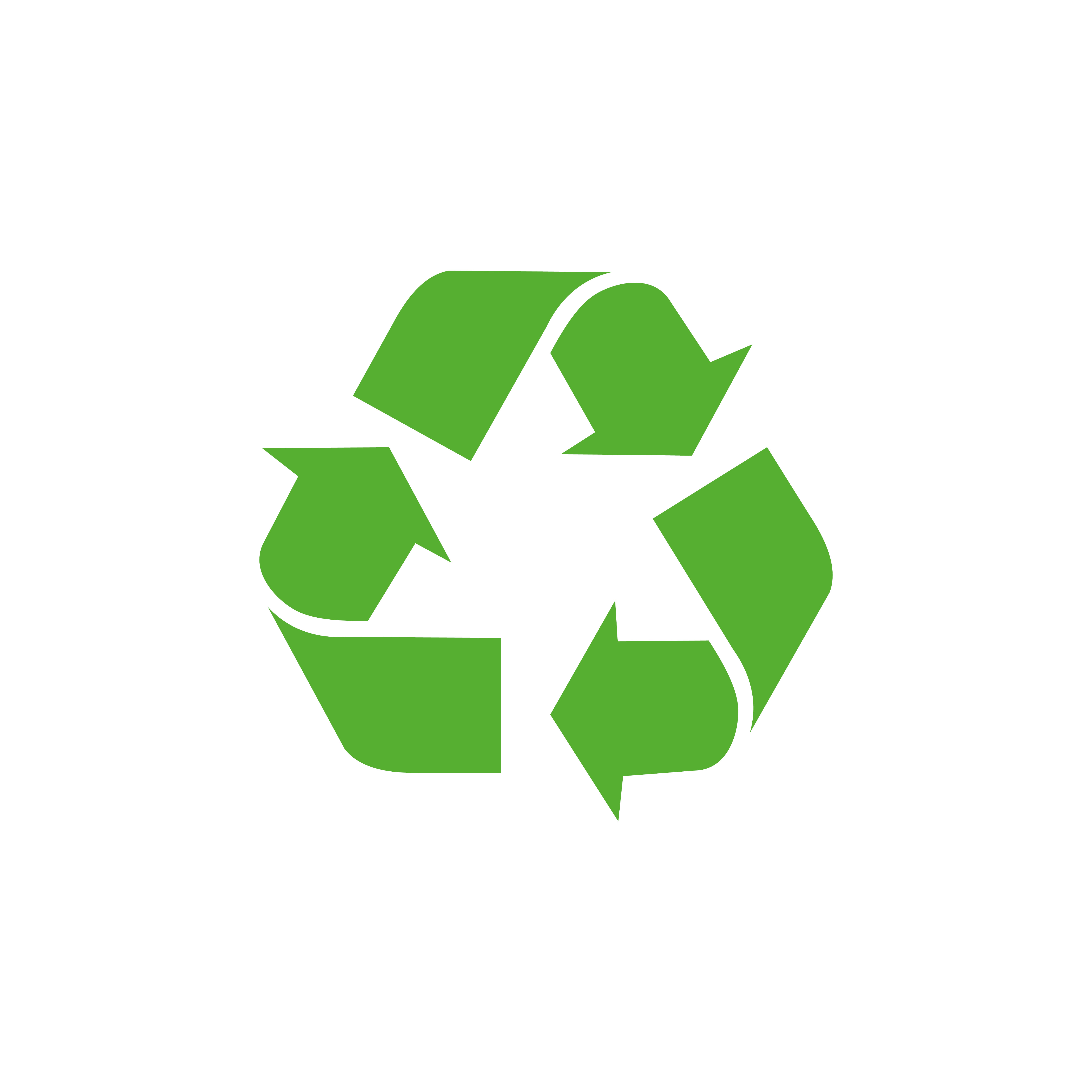 Icon Recycling Grüne Pfeile im Kreislauf als Icon für Recycling