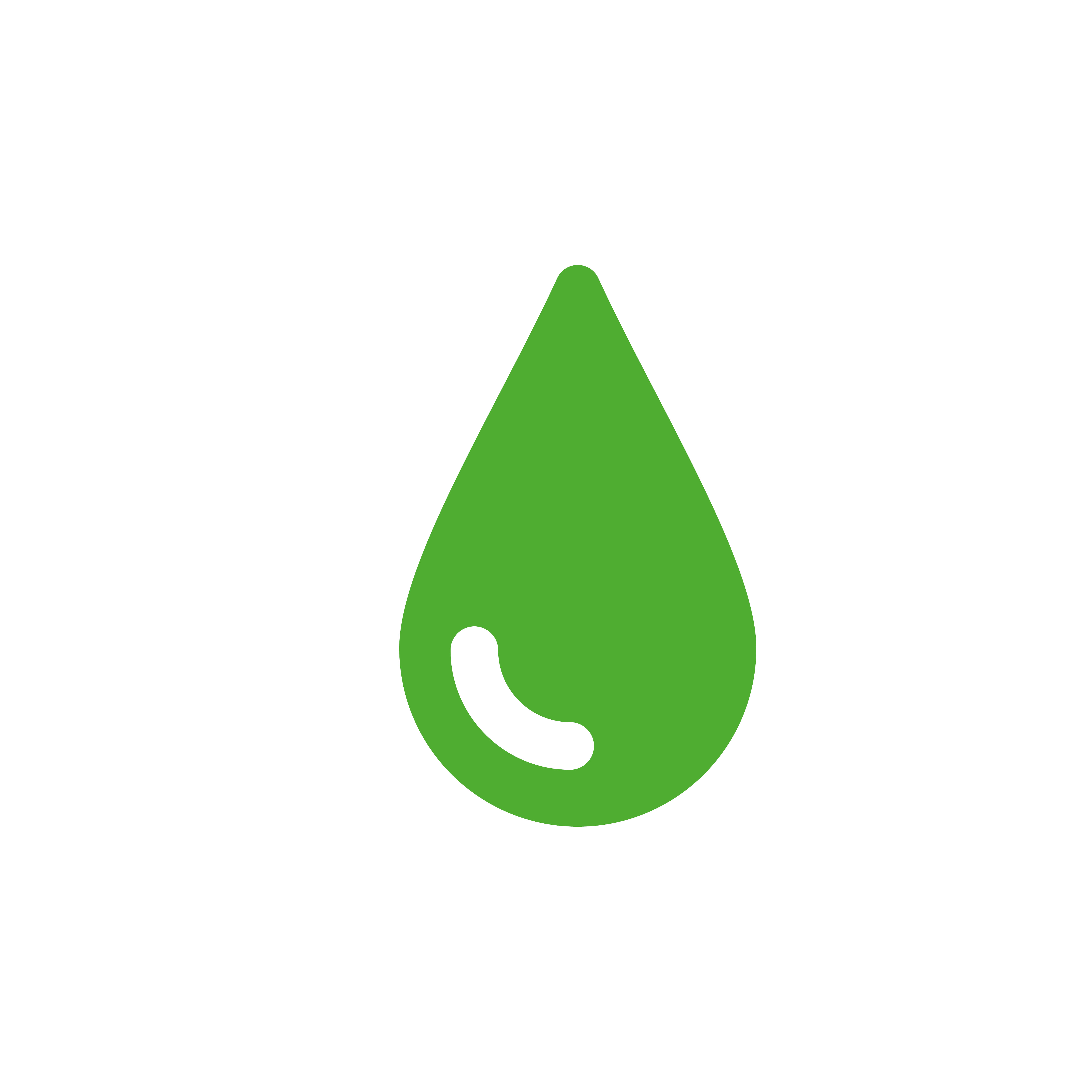 Icon Retention Grüner Wassertropfen als Icon für Retention